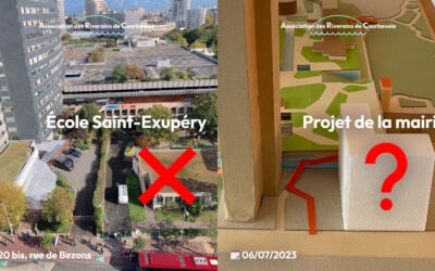 Projet de destruction de l’école Saint Exupéry : l’Association des Riverains de Courbevoie se mobilise et agit